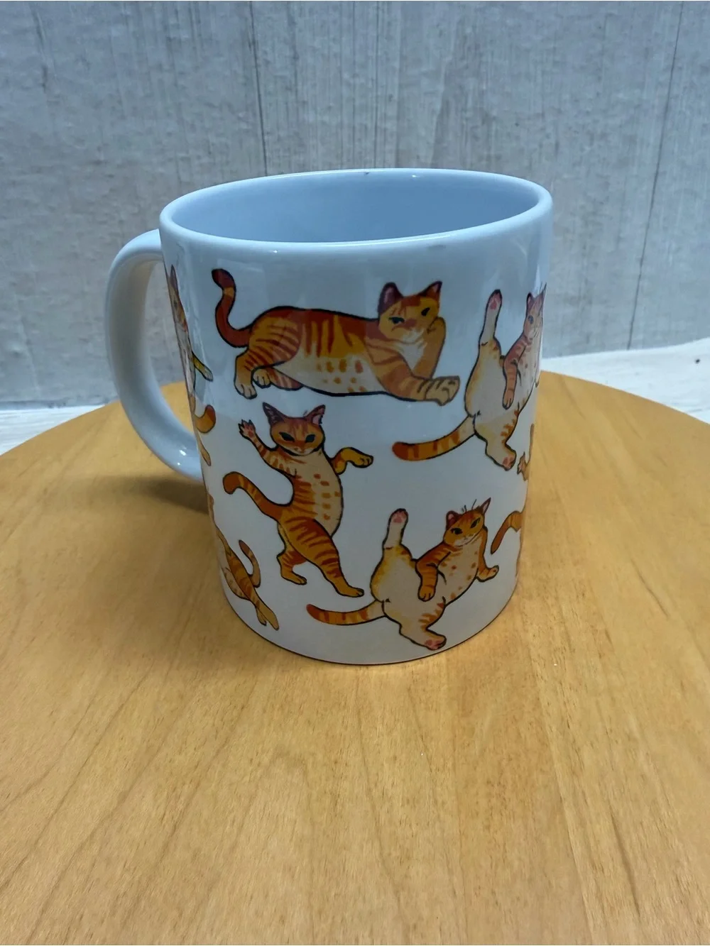 Orange Tabby Cat Mug Dancing Posing Kitty  Coffee mug